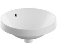 Geberit Variform lavabo 40x40 cm circular empotrado blanco brillante 500.701.00.2
