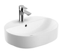 Geberit Variform lavabo 50x40 cm oval para mueble-sobre encimera blanco brillante 500.775.00.2