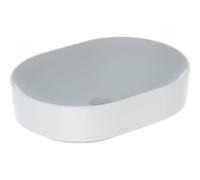 Lavabo Geberit VariForm Countertop elíptico, 550x400mm, sin agujero para grifo, sin rebosadero, 500774012, Color: Blanco - CM