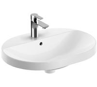 Geberit Variform lavabo 60x45 cm oval empotrado blanco brillante 500.733.01.2