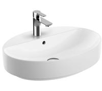 Geberit Variform lavabo 60x45 cm oval para mueble-sobre encimera blanco brillante 500.772.01.2