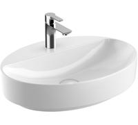 Geberit Variform lavabo 60x45 cm oval para mueble-sobre encimera blanco brillante 500.773.01.2