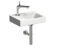 Geberit Xeno 2 lavamanos con grifo a la izquierda, sin rebosadero, 40x28 cm blanco con KeraTect, 500528011, 500.528.01.1