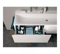 Geberit Xeno 2 mueble bajo lavabo 500.348., 1595x350x473 mm, 2 cajones, para lavabo en material mineral, 500.346.00.1, Color: Laca mate grisácea