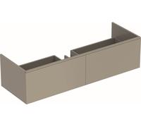 Geberit Xeno 2 mueble bajo lavabo, 1395x350x473 mm, 2 cajones, 500348001, Color: Laca mate grisácea - CM