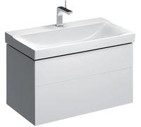 Geberit Xeno 2 mueble bajo lavabo 880x530x462mm, 2 cajones, 500.509.01.1, Color: Lacado blanco de alto brillo