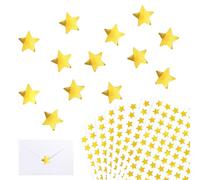 GEBETTER 1400Pcs Pegatinas Estrellas Gomets Oro Brillante 10 Hojas, Recompensa Alumnos Niños Decoración Papel Bolsa Caja Regalo Navidad Tarjetas Sobres Manualidad Scrapbooking Adorno (Dorado)