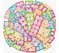GEBETTER 500Pcs Pegatinas Pascua 50 Hojas 10 Modelos Multicolor Conejos Huevos Pollitos Flores Gnomos Ovejas Regalo Infantil Niños Manualidades Scrapbooking Fiestas Decoración Adorno Tarjetas Cajas