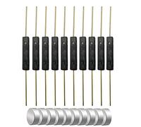 Gebildet 10interruptores de Lengüeta de Plástico, Contacto de Lengüeta Interruptor de Inducción Magnética con 10imanes Imán cerca - Conectar circuito, imán lejos - Romper Circuito