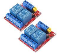 Gebildet 2 Piezas DC 12V 2 Canales Módulo de relé Placa de Protección con Aislamiento de Optoacoplador Soporte bajo Compatible con Placa de Desarrollo Disparador