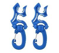 Gebildet 2 piezas de Clip de Soporte para Manguera de Buceo Azul, Accesorios de Buceo, Clip de Manguera Doble BCD con Hebilla de Gancho a Presión para Accesorios de Snorkel