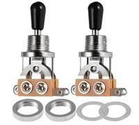 Gebildet 2 Piezas de Interruptor de Palanca de 3 vías para Guitarra Eléctrica con Perilla de Punta de latón