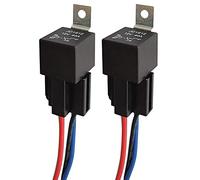 Gebildet 2 piezas JD1912 Arnés de Relé para Coche 12V 40A 4 Pines SPST 12 AWG Tomas de Arnés con Diodo Incorporado para Automóvil, Camión, Furgoneta, Motocicleta, Barco