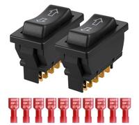 Gebildet 2pcs 5pin DPDT DC12V 24V Universal Momentáneo Interruptor Elevalunas Eléctrico Botón de Ventanilla para Coche Auto