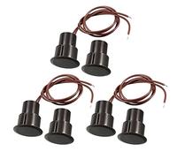 Gebildet 3pcs de Puertas de Hierro Marrón Empotradas con Cable de Seguridad para Ventana, Sensor de Contacto de Puerta (Imán Cerca - Conectar Circuito, imán lejos - Romper Circuito)