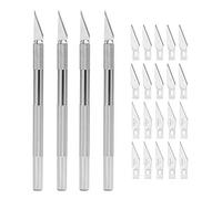 Gebildet 4pcs Cuchillo de Trinchar de Precisión con Tapa Protectora,Juego de Cuchillos Hobby con 20pcs Cuchillas de Repuesto para DIY Art Work