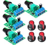 Gebildet 4pcs PWM Controlador de Velocidad de Motor de Bajo Voltaje DC 1,8V/3V/5V/6V/12V 2A 1803BK 1803B Interruptor de Controlador Ajustable con Perilla de Control de Velocidad