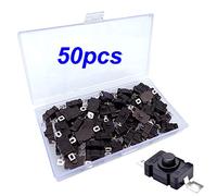 Gebildet 50Pcs Interruptor de Botón de Bloqueo Automático KAN-28 para Linterna Tipo SMD Mini Interruptor de Encendido/Apagado