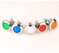 Gebildet 5pcs 19mm 230VAC Acero Inoxidable Impermeable Luz Indicadora LED Terminales de Tornillo para el Coche Barco Camión Van