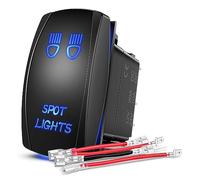 Gebildet 5Pines Luz LED de Encendido/Apagado Láser 20A/12V, 10A/24V Juego de Cables de Puente para Jeep Boat Trucks Azul Spot Light Interruptor Basculante