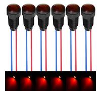 Gebildet 6 Piezas Indicador LED Rojo Luz piloto 110-220VCA Tamaño del Orificio de Montaje 10mm (Carcasa de plástico ignífugo)