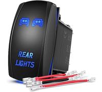 Gebildet Azul Rear Light Interruptor Basculante 5Pines Luz LED de Encendido/Apagado Láser 20A/12V, 10A/24V Juego de Cables de Puente para Jeep Boat Trucks