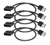 Gebildet Cable Adaptador de alimentación para Ventilador Carcasa USB 4pines Molex PWM de 5V,4unidades, Cable Conector Adaptador para Ventilador de Carcasa USB 4pines Molex
