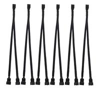 Gebildet Cable Divisor de Ventilador PWM de 4pines, Adaptador Trenzado con Mangas Cable de Extensión de Alimentación del Ventilador de PC para Computadora Convertidor de 1 a 2