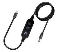 Gebildet Cargador Rápido Universal PD, Cable de Alimentación USB C a CC de 5.5mm x 2.1mm, Adaptador Multivoltaje de 5V/9V/12V/15V/20V con Pantalla LED