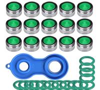 Gebildet Filtro de Grifo Aireador Atomizador Pulverizador Economizador de boquillas 24 mm (M24) para cocina (ahorro de agua) (Aireador Atomizador x 15 con la llave ingresa)
