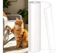 Gebildet Gato Arañazo Cinta Protectora para Muebles,Claro Antirrayas Autoadhesivo Cinta de Entrenamiento para Gato Perro,Sofá Alfombra Muro Puerta Protector contra Arañazos,20cm Ancho,3 Metros Largo