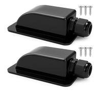 Gebildet Glándula de Entrada de Cable Solar Impermeable, Glándula de Entrada de Cable único para Todos los Tipos de Cable de 6mm² a 12mm² para Paneles Solares en Trailer Boat Cabin (Negro, 2pcs)