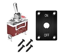 Gebildet Interruptor de Palanca Marino 12VDC 20A SPST para Camión, Barco, Cochecon Panel de Montaje Interruptor de Palanca Resistente 250V AC 15A Encendido/Apagado 2 Pines