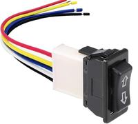Gebildet Interruptor de Ventana de Coche Universal de 5pines Interruptor Basculante Maestro de Control de Coche con Interruptor y arnés de Cableado Interruptor de Elevador de Vidrio Momentáneo DC 12V