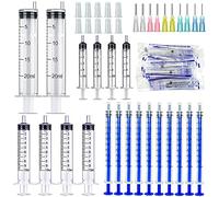 Gebildet Jeringa Punta Roma Aguja y Capuchón - 20ml, 10ml, 5ml, 1ml Jeringas 16ga 18ga 19ga 21ga 23ga Agujas Roma - Aplicador de Aceite o Pegamento (Paquete de 20)