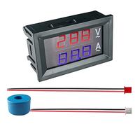 Gebildet LED 2 en 1 Multímetro Pantalla de Panel Detector de Amperaje de Voltaje con Transformador de Corriente 230V/380V, Volt Amp Meter Voltímetro Digital Amperímetro AC 50V-500V 10A