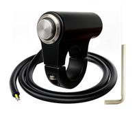 Gebildet Momentáneo LED Azul 12-24V/5A Motocicleta ATV 7/8pulgadas 22mm Manillar Interruptor de Botón Pulsador IP67 Impermeable Faro Peligro Freno Niebla Interruptores de Encendido/Apagado