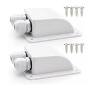 Gebildet Prensaestopas de Entrada de Cable Solar Impermeable, Prensaestopas de Entrada de Cable Doble para Todos los Tipos de Cable de 6mm² a 12mm² para Paneles Solares (Blanco, 2pcs)