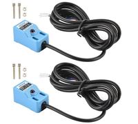 Gebildet Sensor de Proximidad Inductivo SN04-N NPN NO, Interruptor de Aproximación de Detección Normalmente Abierto con Soporte SN (Azul, Paquete de 2)