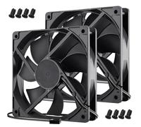 Gebildet Ventiladores para Caja de Computadora de 120mm,Color Negro de Alto Rendimiento,12V CC,bajo Nivel de Ruido,PWM de 2 Pines,1200 RPM,Cojinete Hidráulico,Larga Vida útil,hasta 30 000 Horas