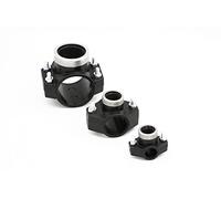 Gebo Tubería de polietileno de 40 mm x 3/4 pulgadas, abrazadera de perforación IG, conexión para aspersor, tubería de agua, abrazaderas de perforación, color negro