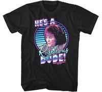 geboan Ferris Bueller He's a RighteoDude Men's T Shirt Grace Wheelberg Comedy Movie Black