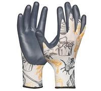 Gebol Gardeluxe Bee-friendly - Guantes de jardinería para mujer, diseño de abejas, edición limitada, con revestimiento muy suave y ajuste cómodo, talla S, color negro y amarillo