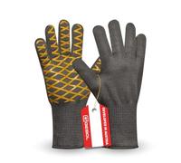 Gebol Grill Master - Guantes antideslizantes para parrilla con revestimiento de silicona, protección contra el calor segura para cocina, barbacoa y horno, accesorios ideales para barbacoa para hombre