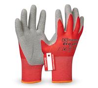 Gebol Guantes de trabajo para un agarre seguro, talla L (Gr 9), color rojo, 1 par