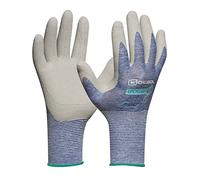 Gebol Guantes de trabajo sostenibles de plástico reciclado, con revestimiento de caucho natural, para hombre, talla XXL (talla 11), color azul oscuro, 1 par