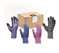 Gebol Juego de guantes de trabajo para la familia, L, tallas S y XL (GR 7 y 10), L Goo, guantera, Family, L 8 pares