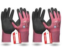 Gebol Master Flex Lady | Guantes de trabajo con revestimiento de nitrilo de poliuretano | Guantes de nitrilo dermatológicamente probados | Guantes de jardinería con agarre para mujer | Talla XS (Gr 6)