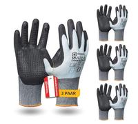 Gebol Multi Flex Cool & Touch | Talla XL (Talla 10) | Guantes de trabajo refrigerantes contra el sudor | adecuados para pantalla táctil | con puntos | para hombre | azul hielo | 3 pares