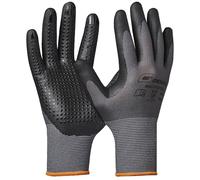 Gebol Multi Flex Eco | Guantes de trabajo con puntos | Guantes de nitrilo para un agarre seguro | Para Hombre | Talla XL (Gr 10) | Gris | 1 par
